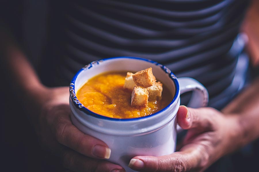 Healthy recipe pumpkin spice soup